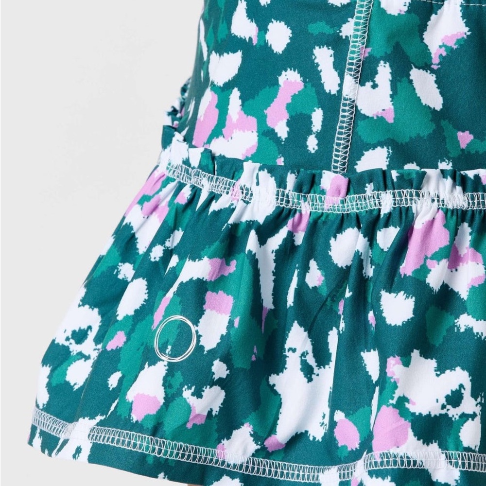 The Bubble Lifestyle Bay Breeze Teal Spots Lawley Golf Tennis Ruffle Skirt Skort - Picture 3 of 6